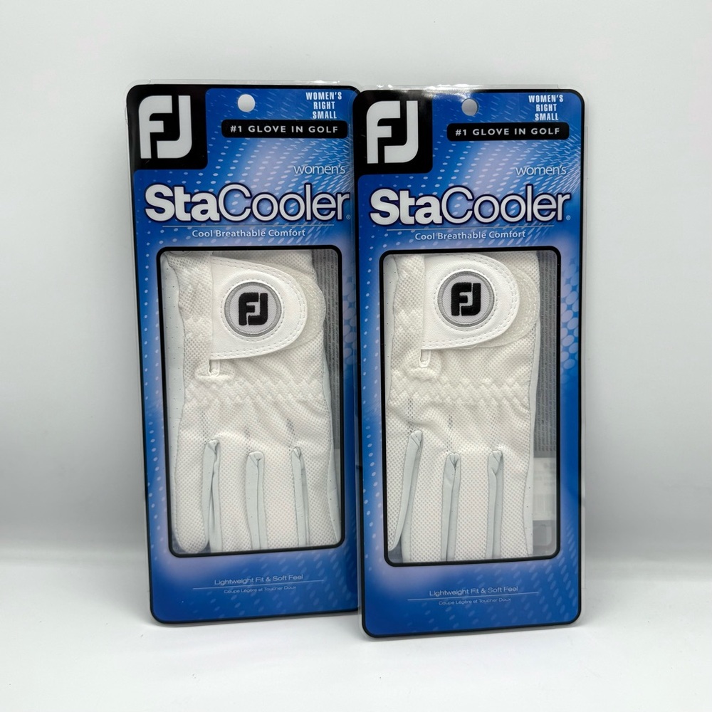 Lot of 2 FootJoy FJ Women’s StaCooler Right Hand Golf Glove – Small